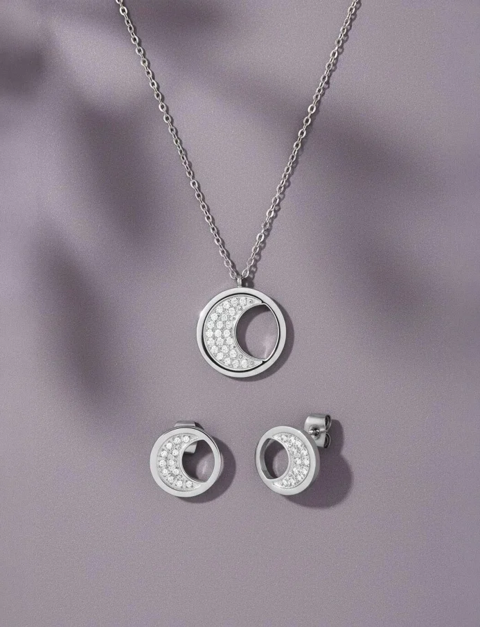 Colier Moon Silver