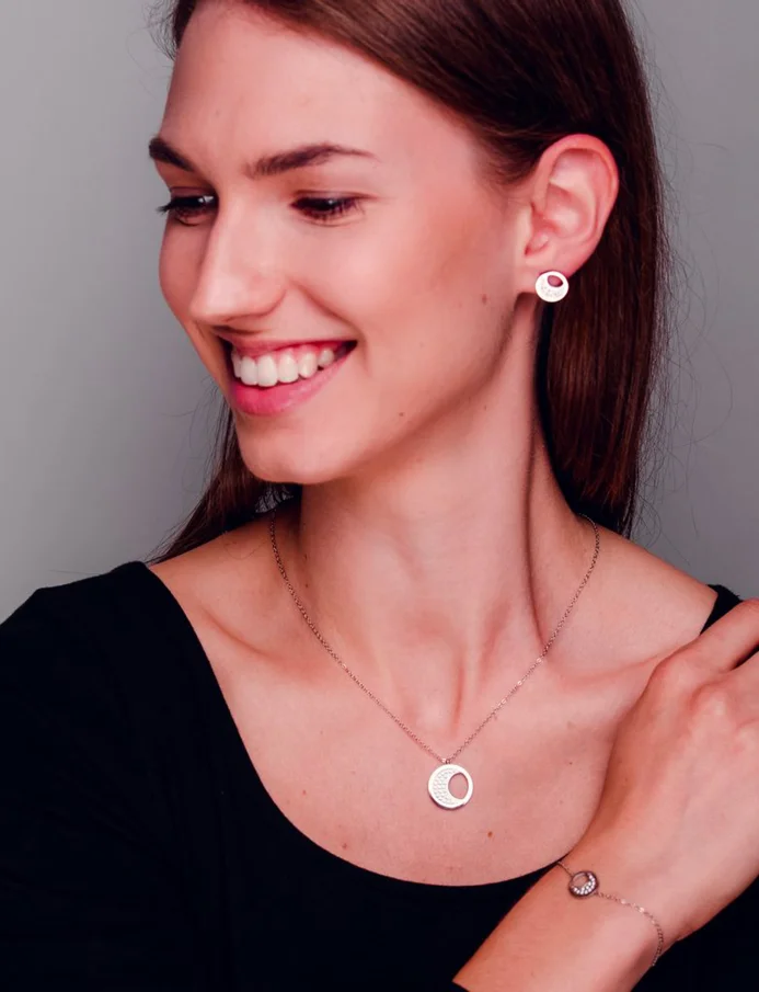 Colier Moon Silver