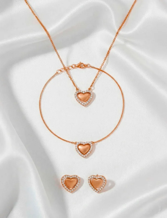 Cercei Lunira Rose Gold