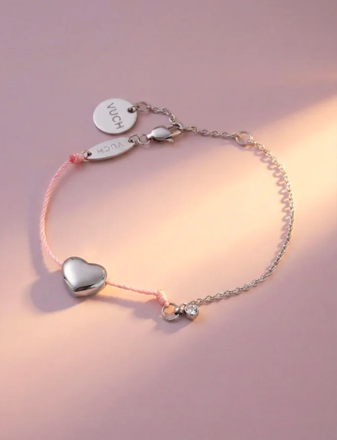 Brățară Shiny Heart Pink