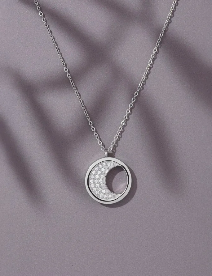 Colier Moon Silver
