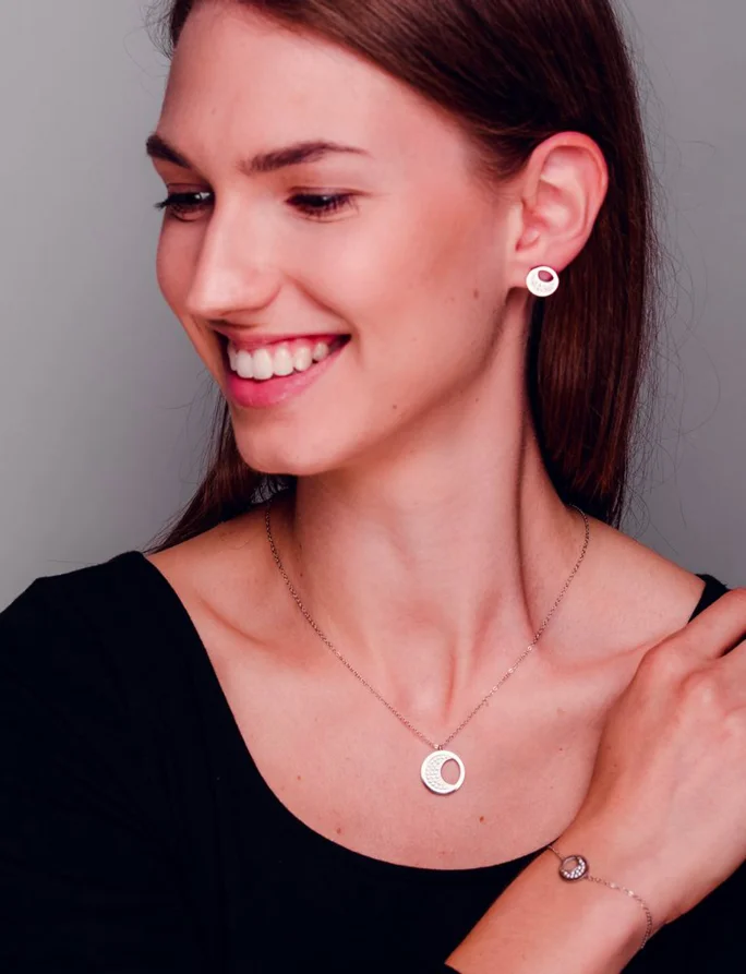 Colier Moon Silver