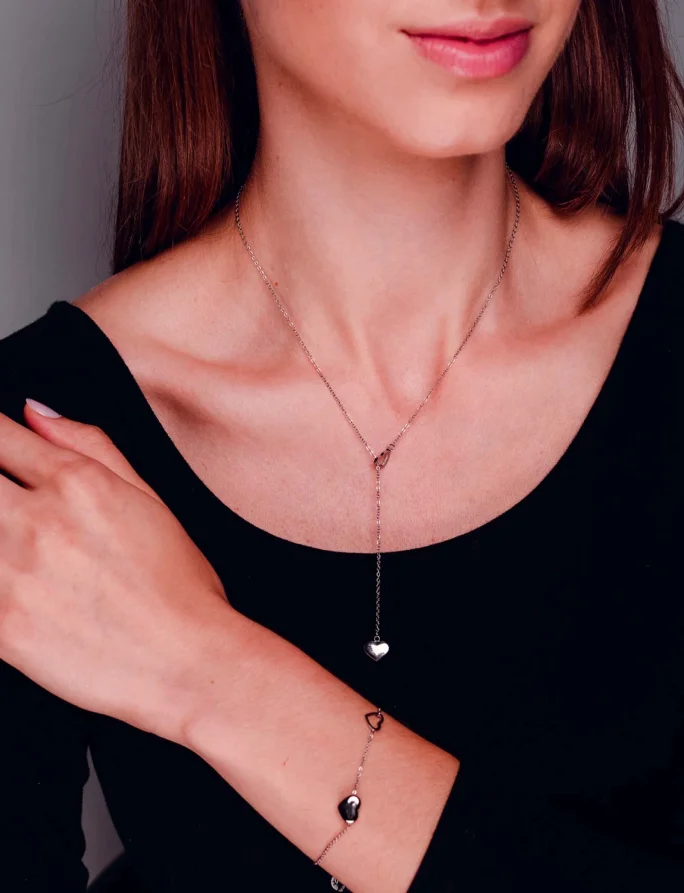 Colier Sweet heart Silver