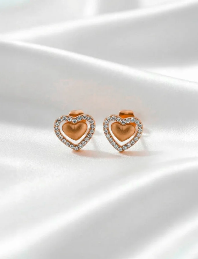 Cercei Lunira Rose Gold