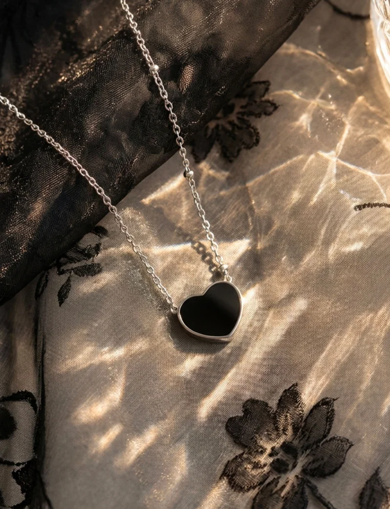 Colier Sophie Heart Black